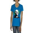 thumbnail image 1 of NIB - Women's T-Shirt V-Neck Short Sleeve - President George Washington, 1 of 5