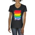thumbnail image 1 of NIB - Women's T-Shirt V-Neck Short Sleeve - Rainbow Pride, 1 of 5