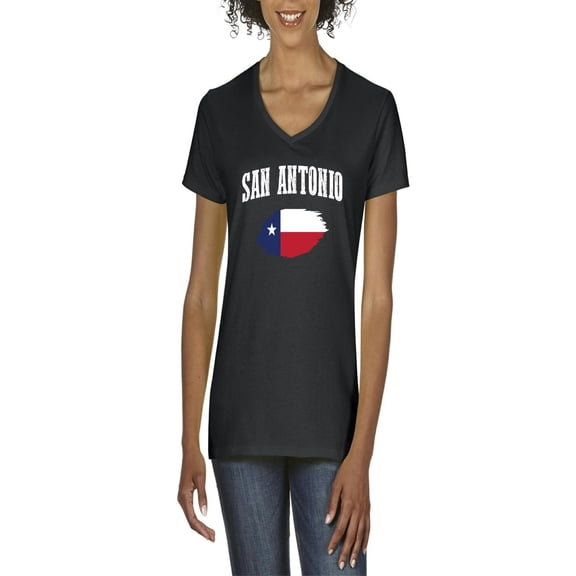 Normal is Boring - Women's T-Shirt V-Neck Short Sleeve, up to Women Size 3XL - San Antonio
