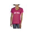 thumbnail image 1 of Normal is Boring - Women's T-Shirt V-Neck Short Sleeve, up to Women Size 3XL - San Diego, 1 of 5