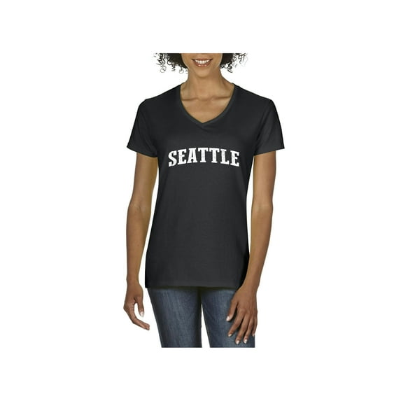 Normal is Boring - Women's T-Shirt V-Neck Short Sleeve, up to Women Size 3XL - Seattle