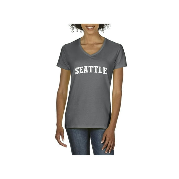 Normal is Boring - Women's T-Shirt V-Neck Short Sleeve, up to Women Size 3XL - Seattle