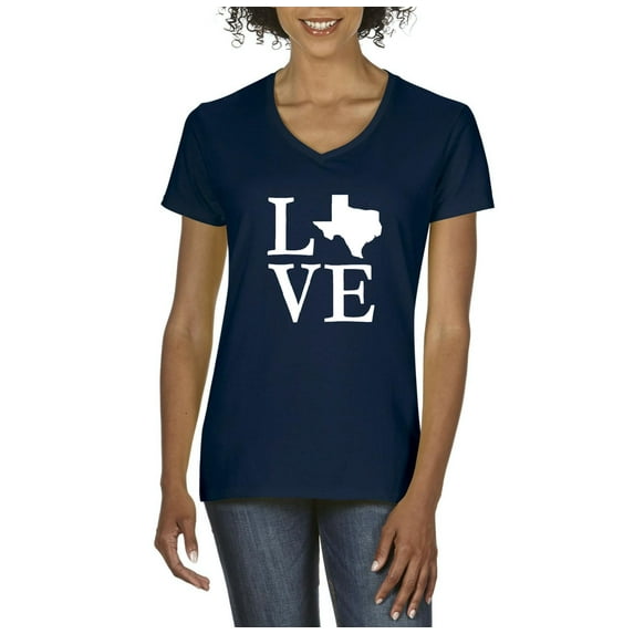 Normal is Boring - Women's T-Shirt V-Neck Short Sleeve, up to Women Size 3XL - Texas Flag