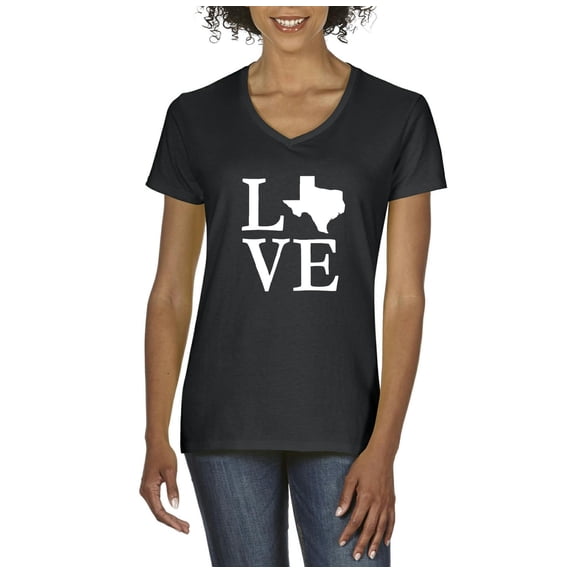 Normal is Boring - Women's T-Shirt V-Neck Short Sleeve, up to Women Size 3XL - Texas Flag