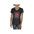 thumbnail image 1 of Normal is Boring - Women's T-Shirt V-Neck Short Sleeve, up to Women Size 3XL - Union Jack British Flag, 1 of 5