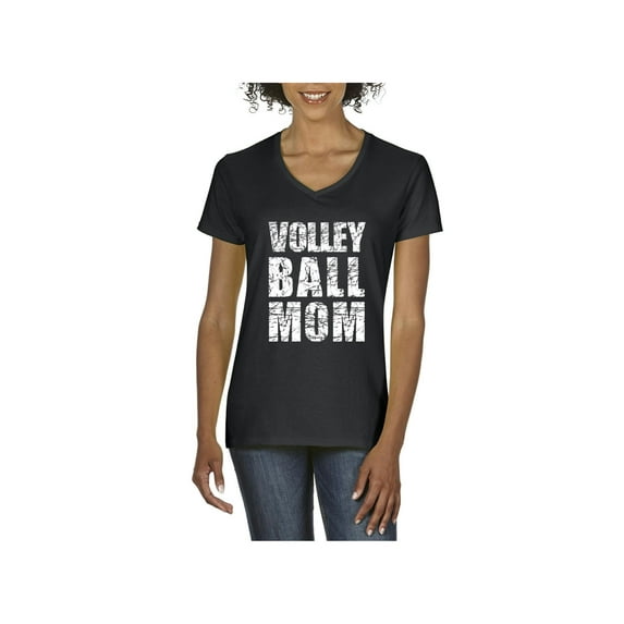 Normal is Boring - Women's T-Shirt V-Neck Short Sleeve, up to Women Size 3XL - Volleyball Mom