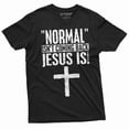 thumbnail image 1 of Normal is not coming back Jesus is T-shirt Christian Jesus Christ Mens Womens Christmas Gift tee (XX-Large Black), 1 of 7