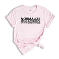 thumbnail image 1 of Normalize Jesus And Therapy Shirt, Let Us Be Saved And Sane Shirt, Jesus Lover Shirt, Cute Therapy Shirt, 1 of 1