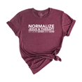 thumbnail image 1 of Normalize Jesus And Therapy Shirt, Let Us Be Saved And Sane Shirt, Jesus Lover Shirt, Cute Therapy Shirt, 1 of 1