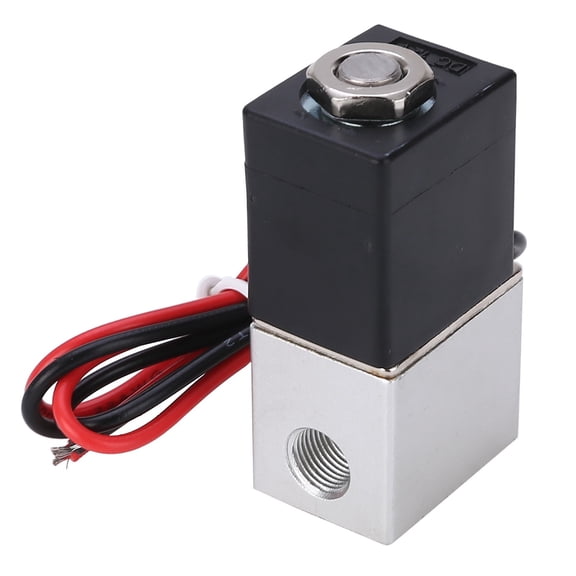 Normally Closed Electric Solenoid Valve DC 12V 1/8 inch 2 Way 2 Positions Solenoid Valve for Water Air Pneumatic Tool ,Durable Materia