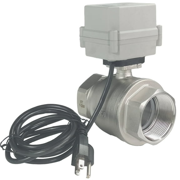 Normally Open 110VAC-230VAC Motorized Ball Valve,2" Stainless Steels Electric Ball Valve ,With U.S. Plug