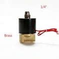 Normally Open Electric Solenoid Valve Water Air N/O 2 Way 1/4" 2W02508K Brass Body Brass Valve