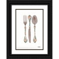 thumbnail image 1 of Norman, Michele 11x14 Black Ornate Wood Framed with Double Matting Museum Art Print Titled - Floral Flatwear, 1 of 4