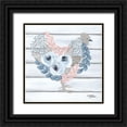 thumbnail image 1 of Norman, Michele 12x12 Black Ornate Wood Framed with Double Matting Museum Art Print Titled - Blue and Blush Hen, 1 of 4