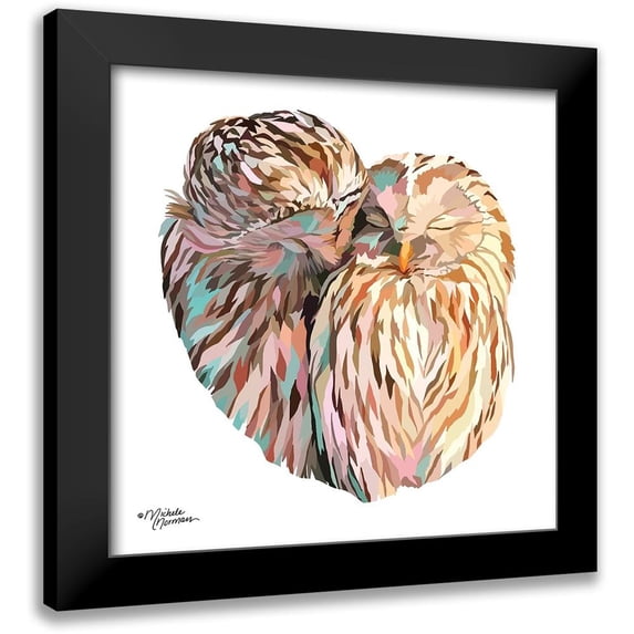 Norman, Michele 15x15 Black Modern Framed Museum Art Print Titled - Owls