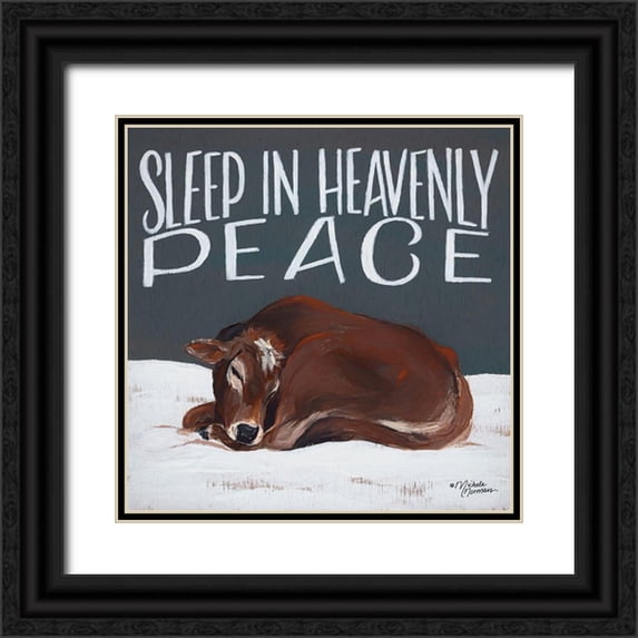 Norman, Michele 15x15 Black Ornate Wood Framed with Double Matting Museum Art Print Titled - Sleep in Heavenly Peace