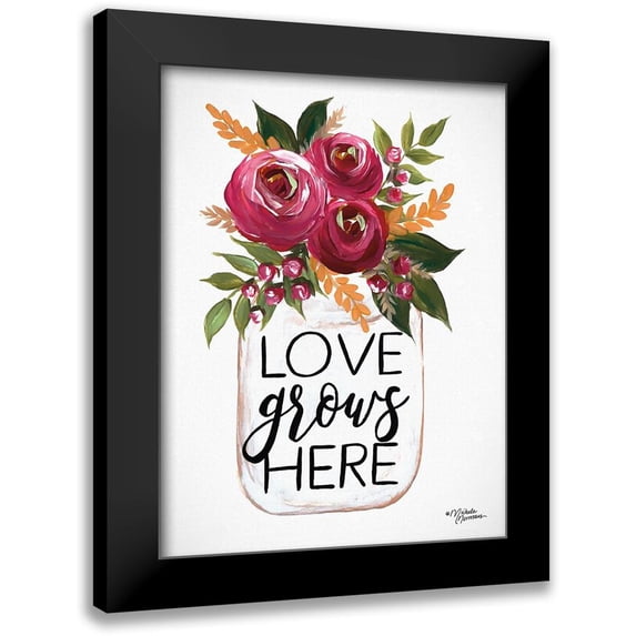 Norman, Michele 15x18 Black Modern Framed Museum Art Print Titled - Love Grows Here