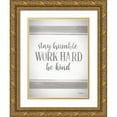 thumbnail image 1 of Norman, Michele 25x32 Gold Ornate Wood Framed with Double Matting Museum Art Print Titled - Work Hard, 1 of 4