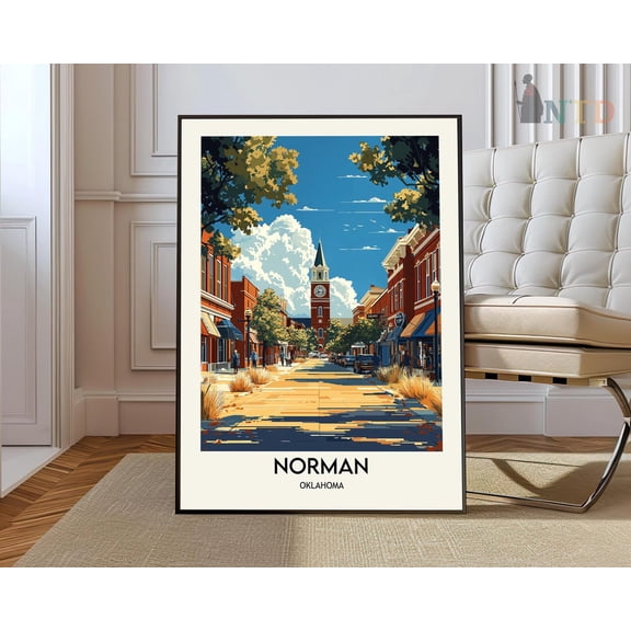 Norman Oklahoma Poster, Unframed Paper Poster 8x10in