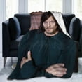 Norman Reedus Blanket Bedding Fleece Blanket Daryl Dixon Soft Throw