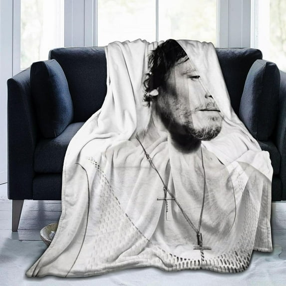 Norman Reedus Blanket Bedding Fleece Blanket Daryl Dixon Soft Throw Blankets Lightweight Anti-Static Blanket - 3 Sizes