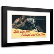 Norman Rockwell 14x11 Black Modern Framed Museum Art Print Titled - Let's Give Him Enough and on Time (1942)