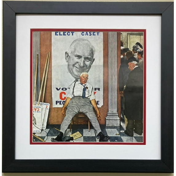 Norman Rockwell "Elect Casey" New CUSTOM FRAMED Art Print Generic