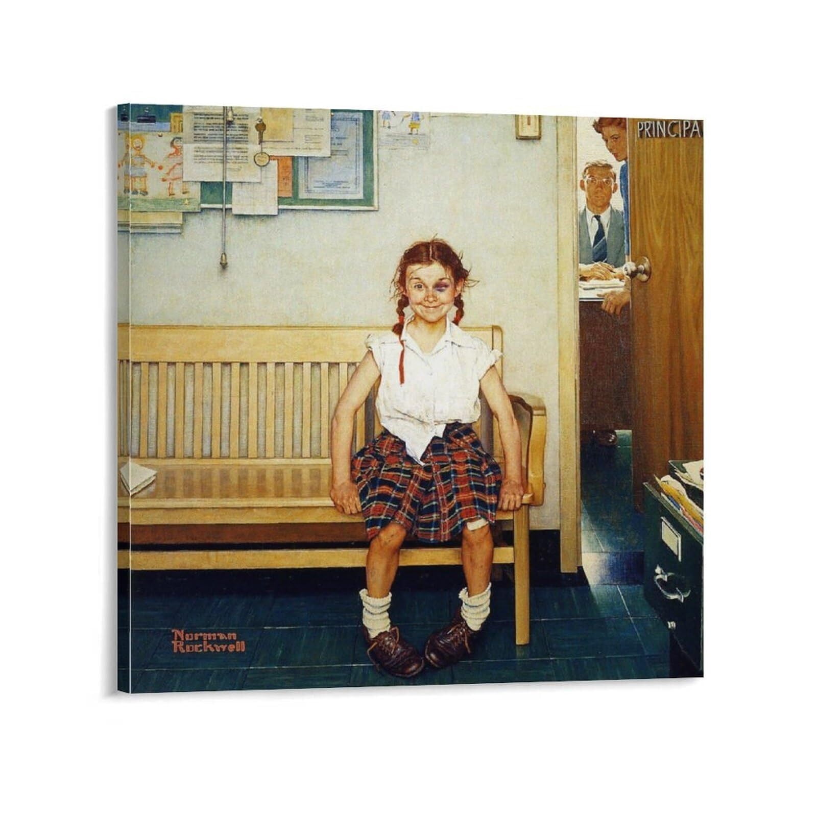 Norman Rockwells Olde Time Mercantile Girl with Black Eye 1953 Posters ...