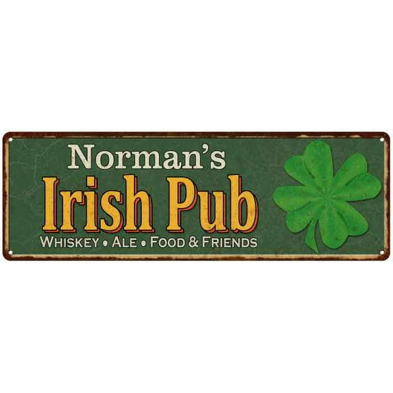 Norman's Irish Pub Metal Sign Bar Man Cave 6x18 106180010334