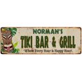 thumbnail image 1 of Norman's TIKI BAR & GRILL Gift Metal Sign 6x18 Decor 206180040362, 1 of 1