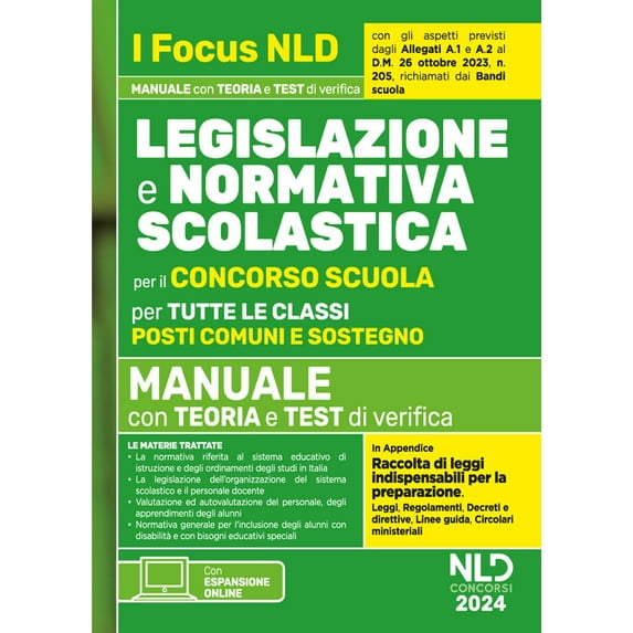 Normativa scolastica per il Concorso Scuola. Manuale per tutte le classi (Paperback)