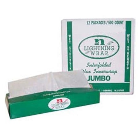 Norpak Lightning Wrap Master Paper Interfolded Deli Wax Paper, 10.75" Length x 12" Width | 12 Box/Case