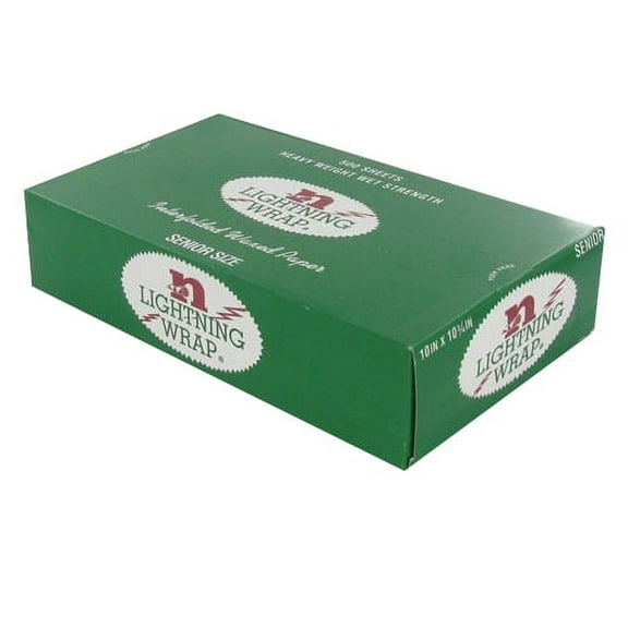 Norpak Lightning Wrap Senior Paper Interfolded Deli Wax Paper, 10.75" Length x 10" Width | 12 Box/Case