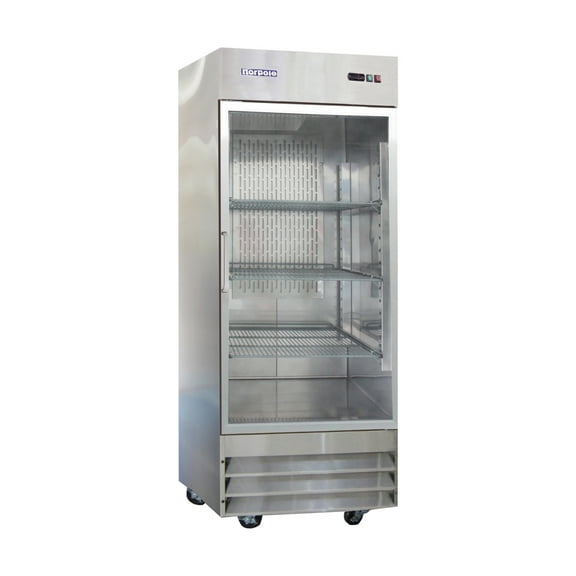 23 cu. ft. Single Glass Door Reach-in Commercial Freezerless Refrigerator in Stainless Steel