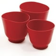 thumbnail image 1 of Norpro 1019R 3 Piece Silicone Bowl Set, Red, 6.5 x 6.5 x 6.2 inches, As Shown, 1 of 3