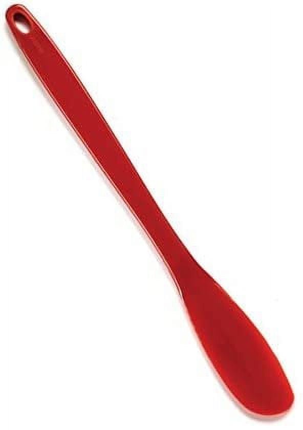Kitchen Silicone Head Plastic Handle Nonstick Spatula Scraper Red 2pcs - White,Red