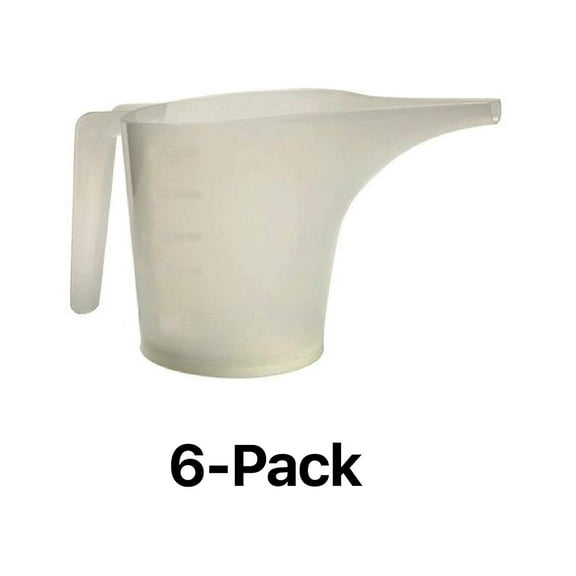 Norpro 2-Cup Measuring Funnel Pitcher Translucent White Batter Pouring 6-Pack