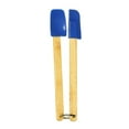 thumbnail image 1 of Norpro 2 pc Mini Wood Handle Silicone Kitchen Spatula Scoop Set - Blue 3 Pack, 1 of 2
