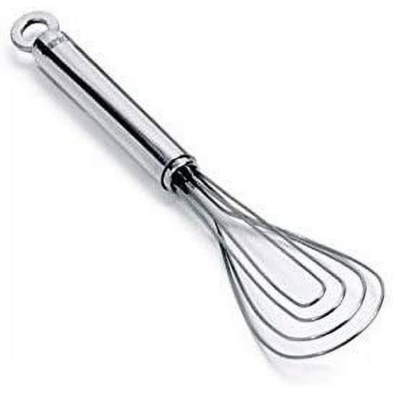 Norpro 2317 Flat Oval Whisk Stainless Steel, 9-Inch, Silver