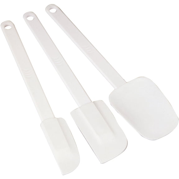 Norpro 3 Piece Plastic Spatula Set, One Size, White