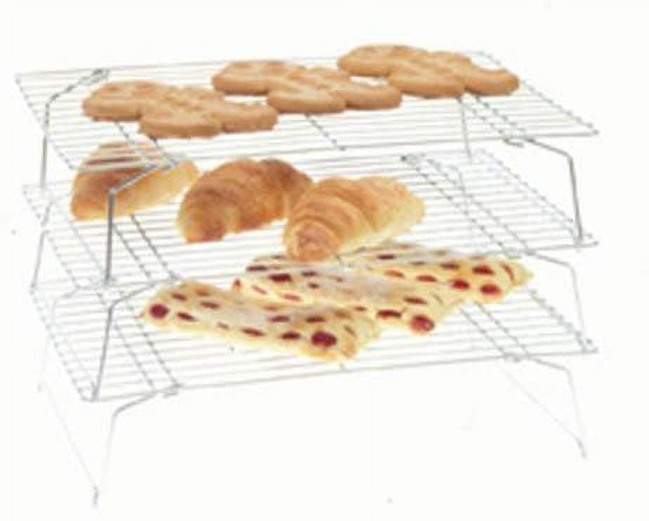 Chrome Steel 3-Tier Stackable Cooling Rack Set
