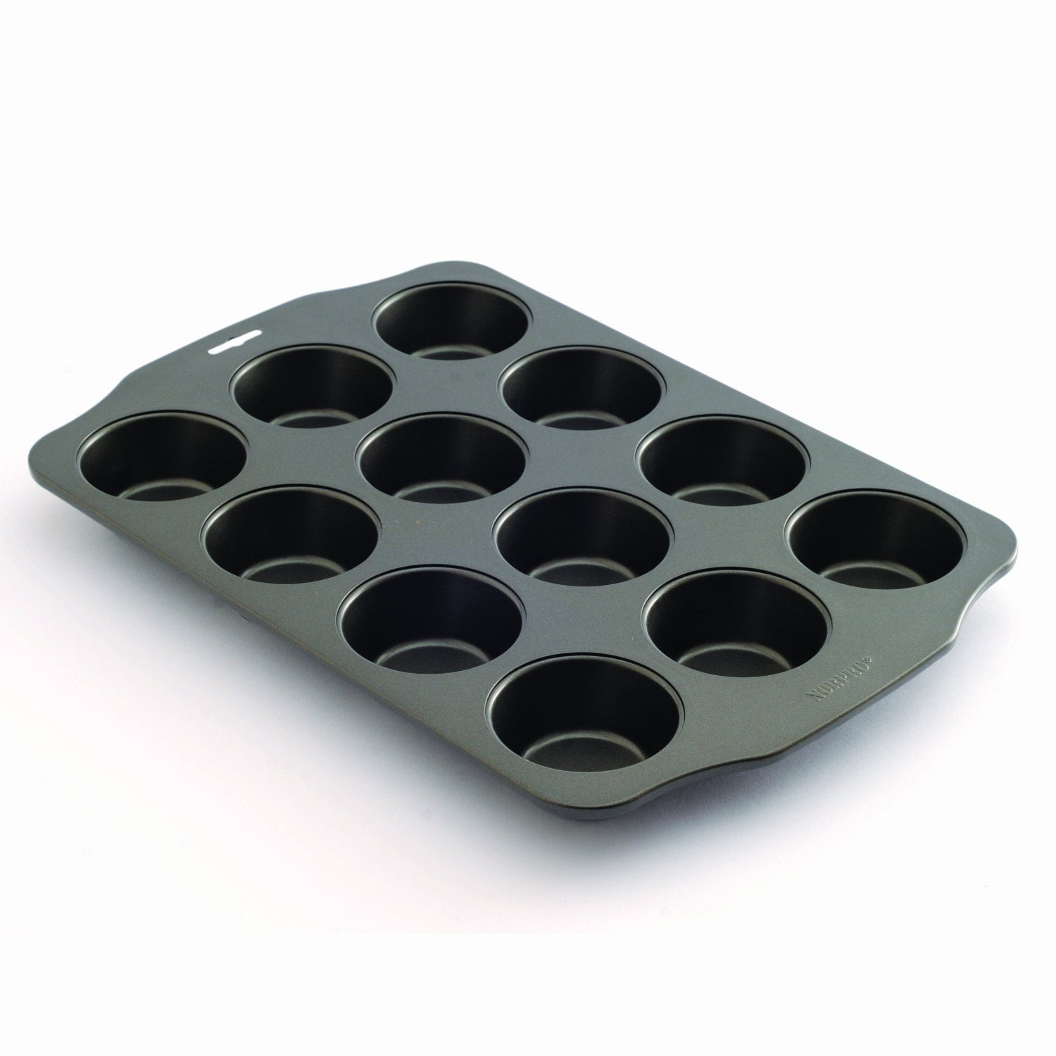 Nonstick Black 12-Cup Round Muffin Pan