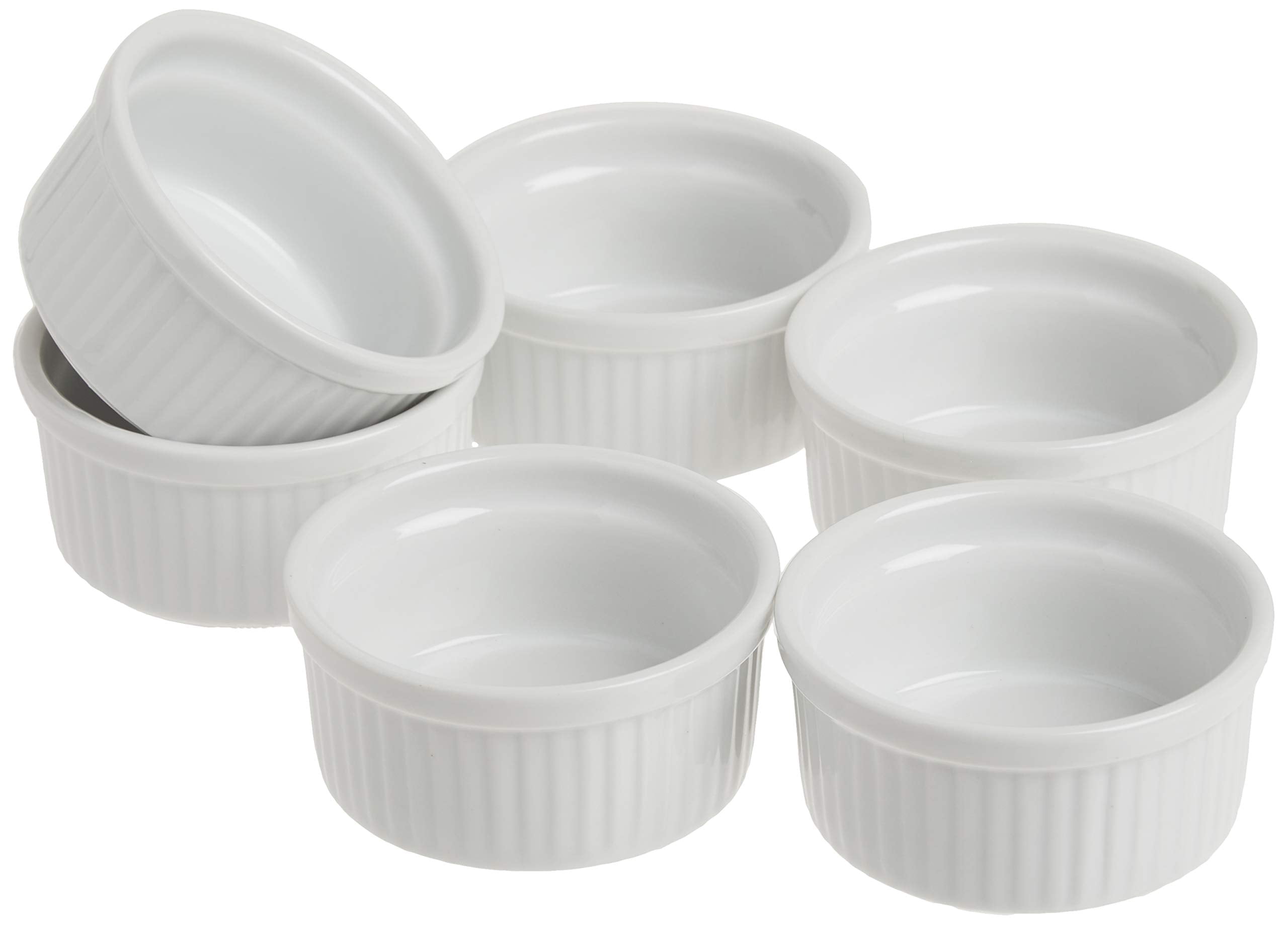 Norpro 3oz Mini Souffle Porcelain Ramekins (Set of 6) - Oven Proof
