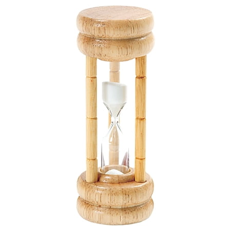 Norpro Three Minute Wood Timer, 1.5"D x 1.5"W x 4"H, Cream