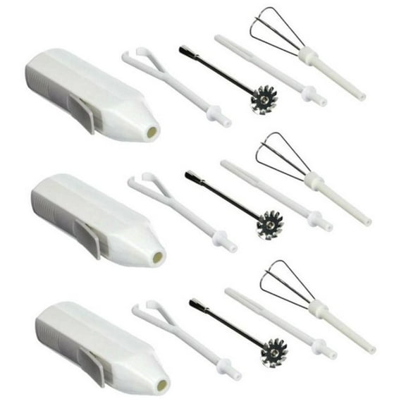 Norpro 5pc Deluxe Cordless Mini Mixer - Mixes, Whips, Stir, Blends and Frother 3 Pack