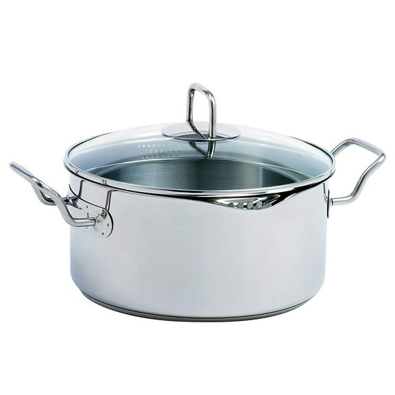 Norpro 645 Krona Stainless Steel 5 Quart Vented Cooking Pot with Straining Lid