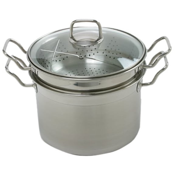 Norpro 659 Krona 8 Quart Stainless Steel Steamer Cooker, 4 Piece Set