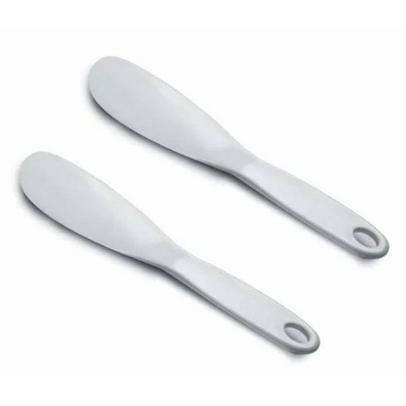 Norpro 7.5" Long Flexible Heat Resistant Nylon Spatula Scraper - White 2 Pack