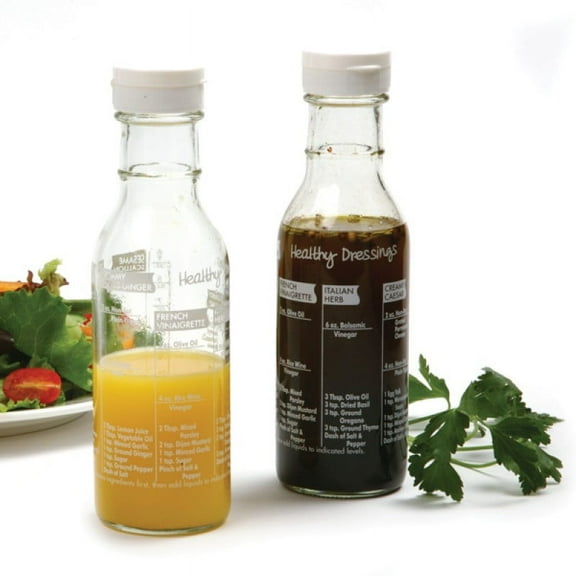 Salad Dressing Glass Shaker And MakerSalad Dressing Glass Shaker And Maker