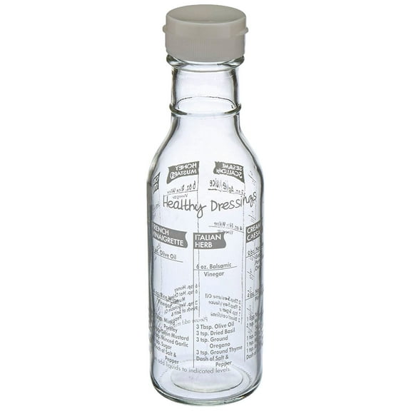 Norpro 11 Oz. Salad Dressing Glass Shaker & Maker 809